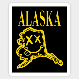 Grunge Heads Alaska Happy Smiling 90's style Grunge Face Sticker